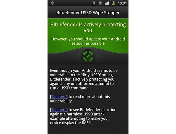 Bitdefender USSD Wipe Stopper for Android - Download the APK from Habererciyes